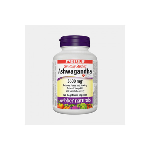 Webber Naturals - Ashwagandha 3600 mg Webber Naturals Ashwagandha 3600mg Veg Capsules 120's - Image 1