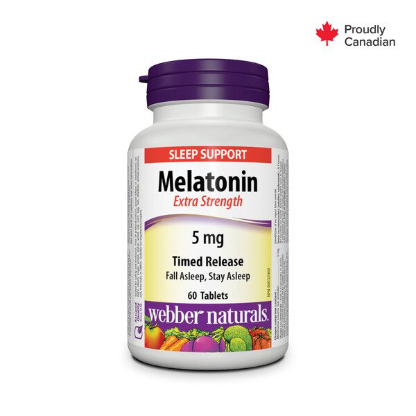 Webber-Naturals-Melatonin-5Mg-Time-Release-Tabs-60S Webber Naturals Melatonin 5mg Time Release Tablets 60's - Image 1