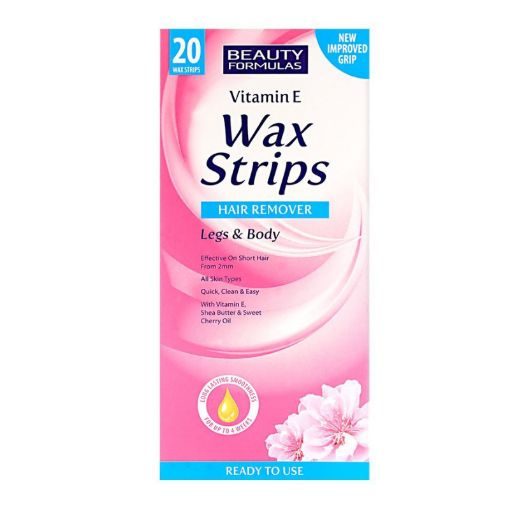 beauty-formulas-wax-strips-vit-e-legsbody-20s Beauty Formulas Vitamin E Wax Strips 20's - Image 1