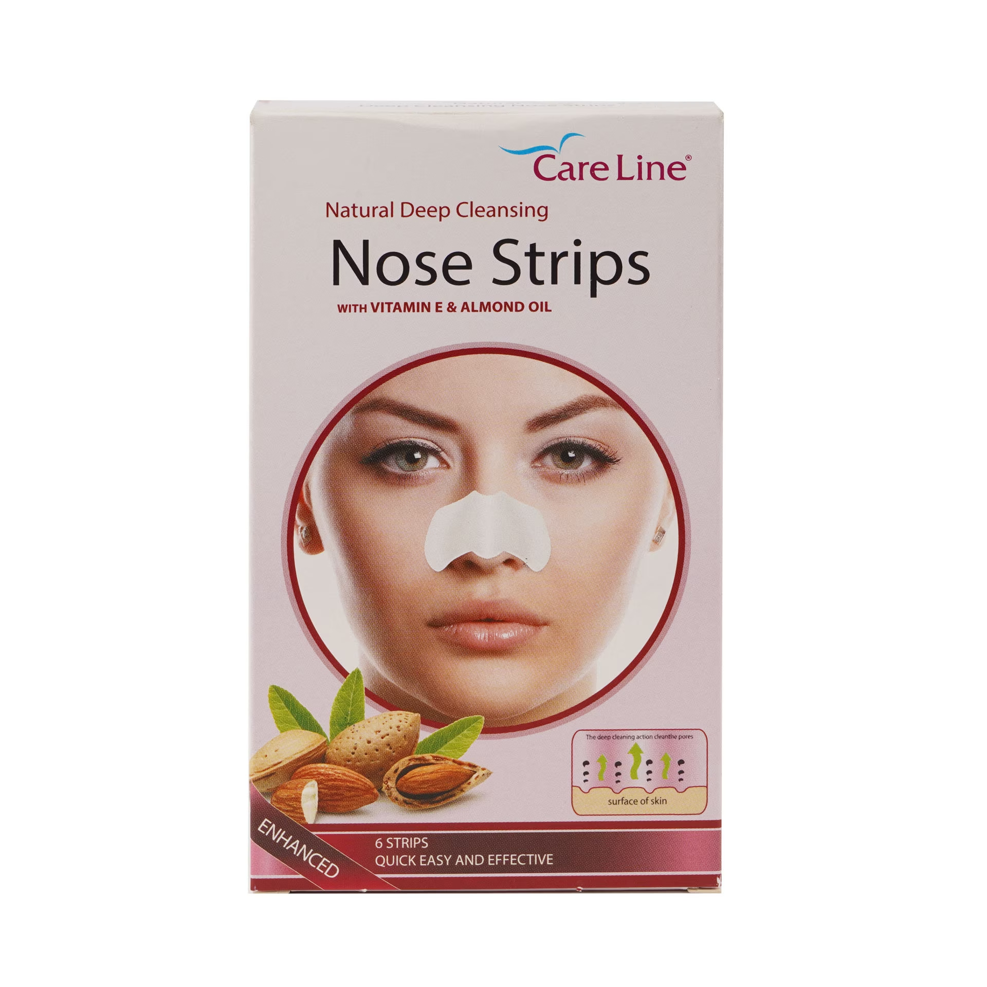 careline-natural-dip-cleansing-nose-strips-6-strips CareLine Natural Deep Cleansing Nose Strips 6's - Image 1