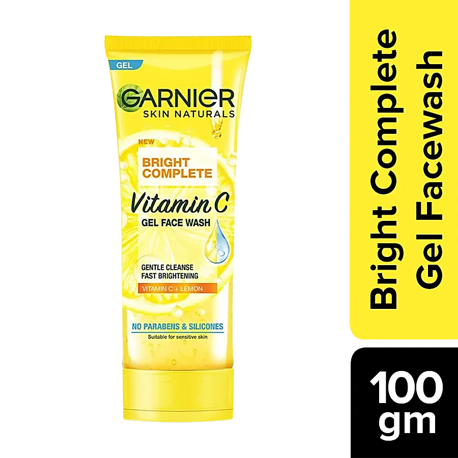garnier-bright-complete-vitamin-c-gel-face-wash-gentle-cleanser-for-instant-brighter-skin Garnier Bright Complete Vitamin C Gel Face Wash 100g - Image 1