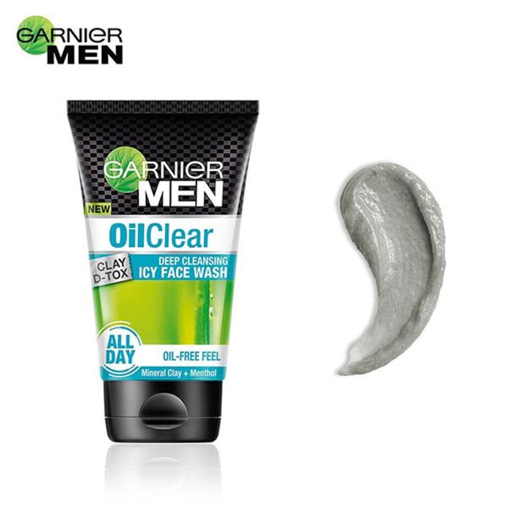 garnier-men-oil-clear-clay-d-tox-deep-cleansing-icy-face-wash-100-gm Garnier Men Oil Clear Clay D-Tox ICY Face Wash 100g - Image 1