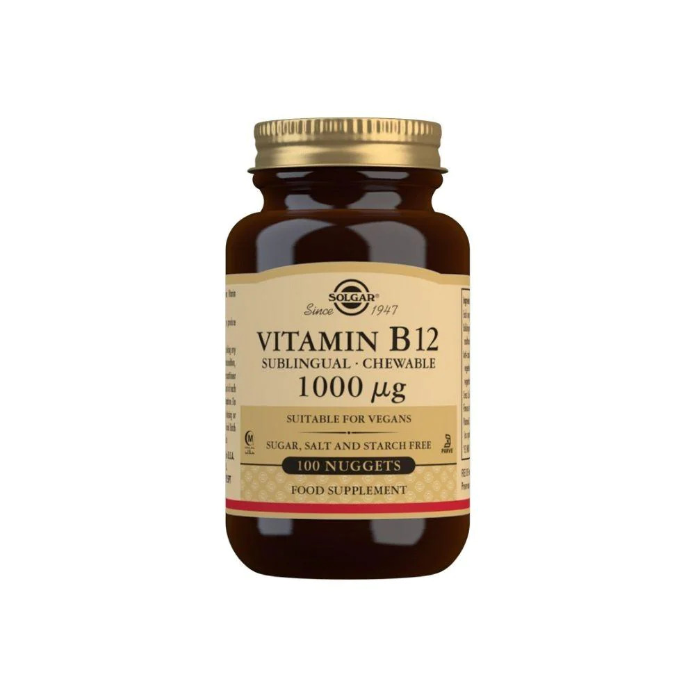 slogar Vitamin B12 1000mcg Nuggets 100s Solgar Vitamin B12 1000 mcg Nuggets 100's - Image 1