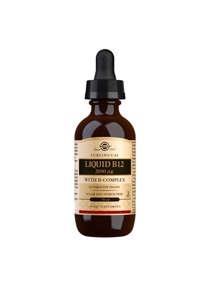 slogar Vitamin B12 Liquid 2000mcg with B Complex 59ml Solgar Vitamin B12 Liquid 2000mcg with B-Complex 59ml - Image 1
