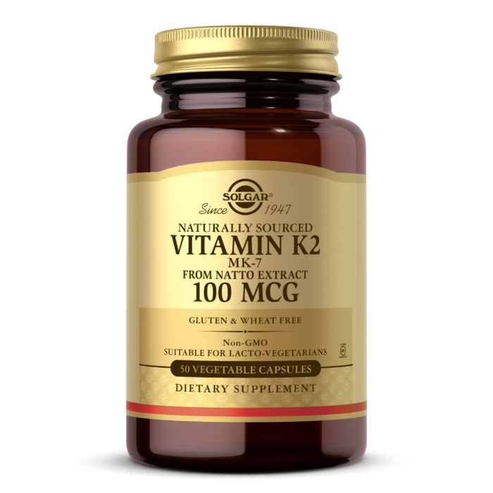 slogar Vitamin K2 MK7 100mcg Vcaps 50's (2) Solgar Vitamin K2 MK7 100mcg Vcaps 50's - Image 1