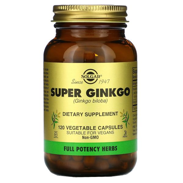 Solgar Ginkgo Biloba 60 mg Extract |120 vegetable capsules