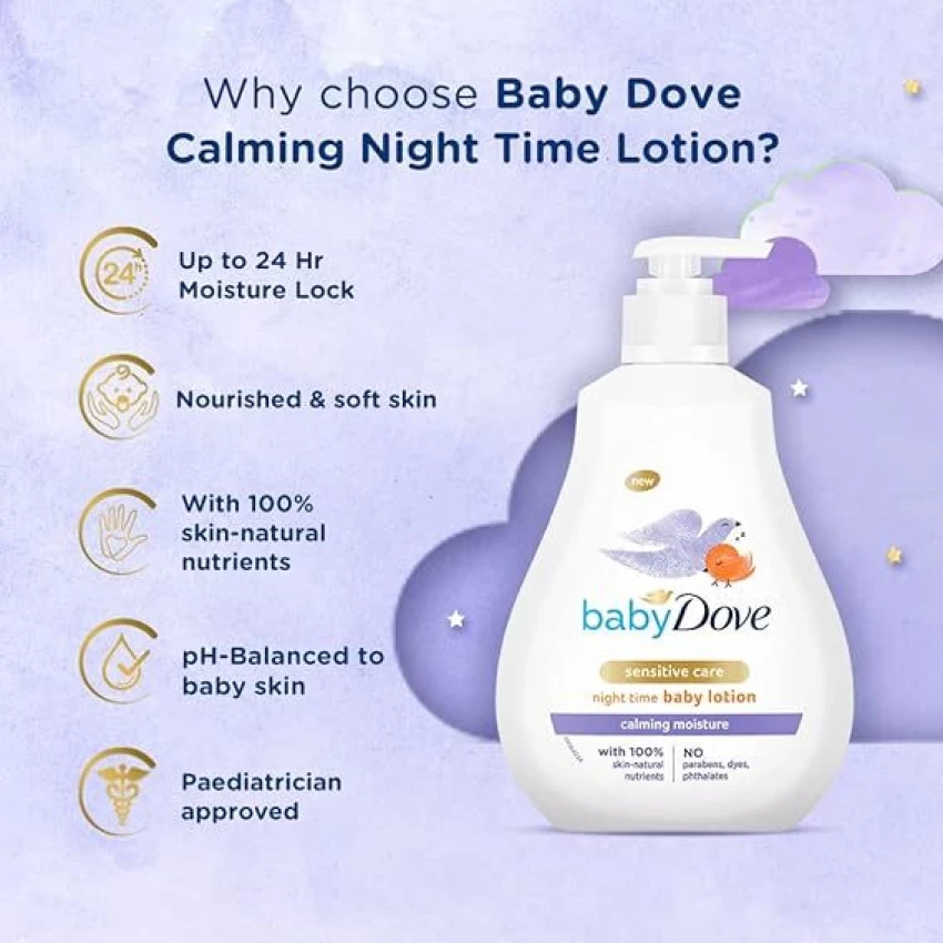 Dove BABY Night Time Lotion 400ml (Calming Moisture) HEMLOCK