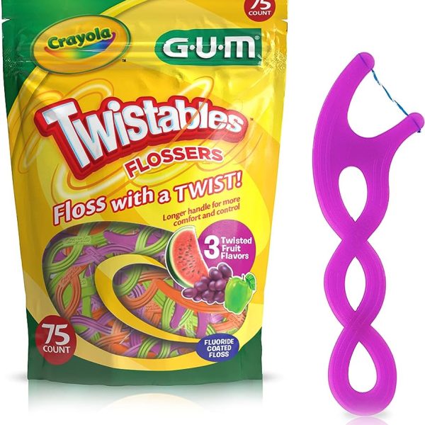 GUM Crayola Twistables Flossers 75's