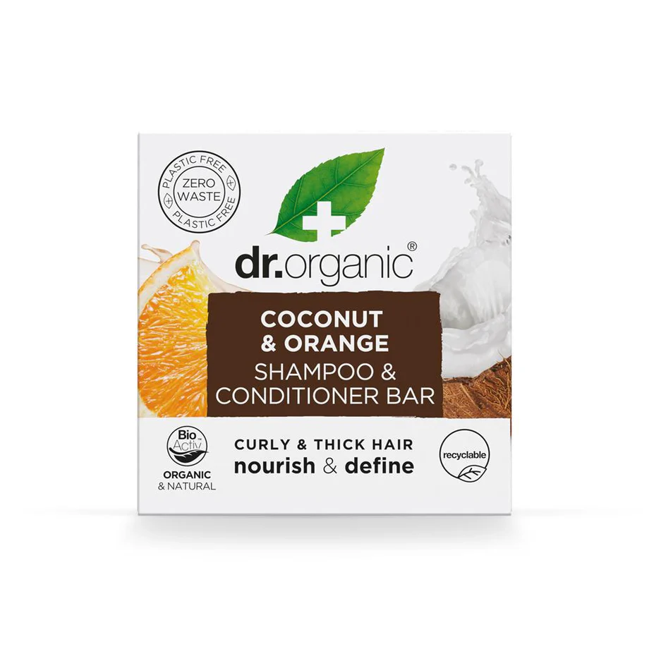 Dr Organic Coconut & Orange Shampoo & Conditioner Bar 75gm Dr Organic Coconut & Orange Shampoo & Conditioner Bar 75g - Image 1