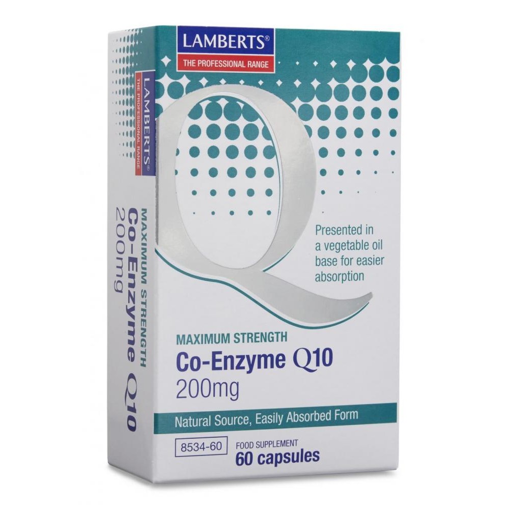 Lamberts Co Enzyme Q 10 200mg 60's Lamberts Co-Enzyme Q10 200mg 60's - Image 1