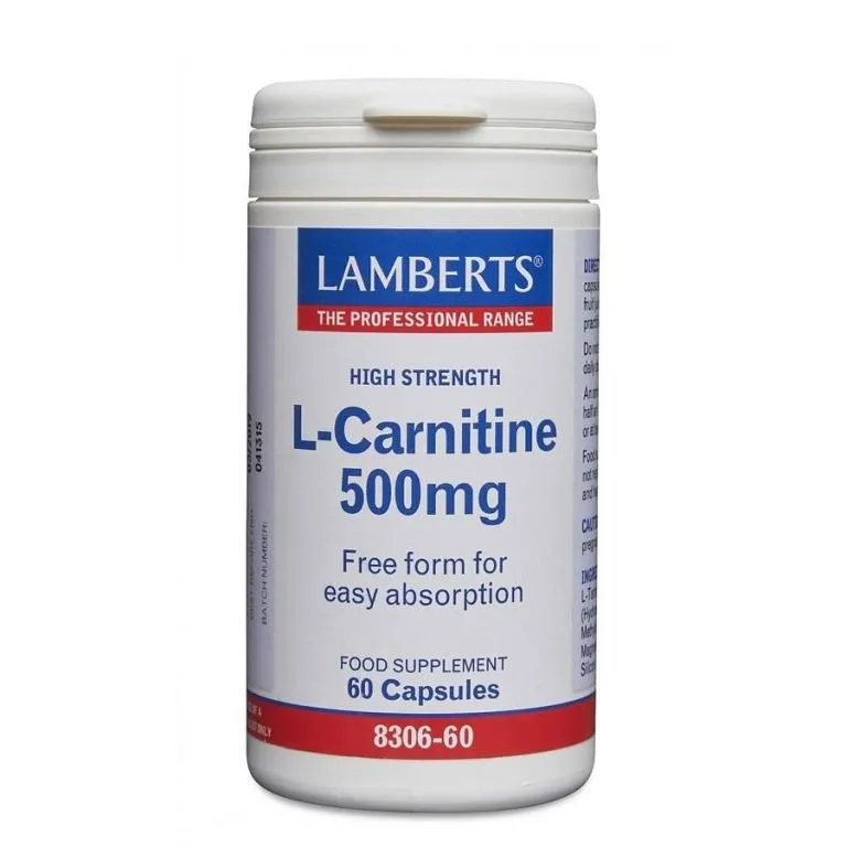 Lamberts L Carnitine 500mg Capsules Lamberts L Carnitine 500mg Capsules 60's - Image 1