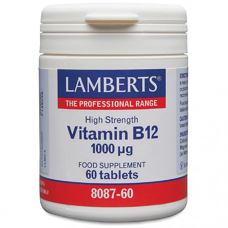 Lamberts Vitamin B 12 1000ug tablets 60's Lamberts Vitamin B12 1000µg Tablets 60's - Image 1