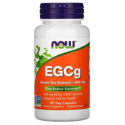 NOW Foods, EGCg, Green Tea Extract, 400 mg, 90 Veg Capsules NOW Foods, EGCg, Green Tea Extract, 400 mg, 90 Veg Capsules - Image 1