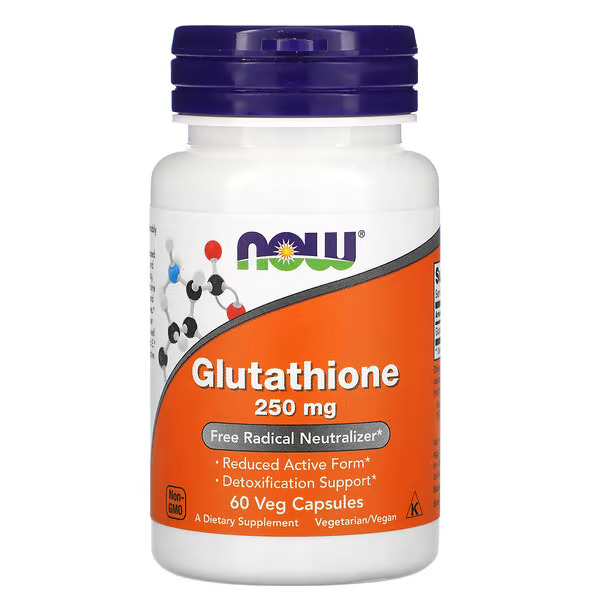 NOW Foods, Glutathione, 250 mg, 60 Veg Capsules NOW Foods, Glutathione, 250 mg, 60 Veg Capsules - Image 1