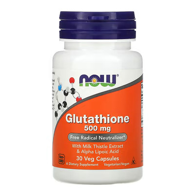 NOW Foods, Glutathione, 500 mg, 30 Veg Capsules NOW Foods, Glutathione, 500mg, 30 Veg Capsules - Image 1