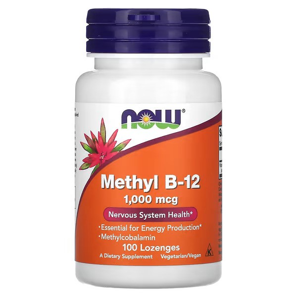 NOW Foods, Methyl B-12, 1,000 mcg, 100 Lozenges NOW Foods, Methyl B-12, 1,000 mcg, 100 Lozenges - Image 1