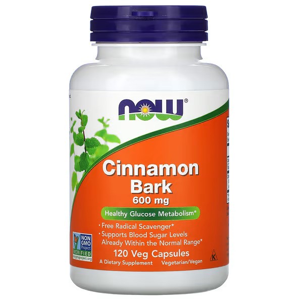 NOWFoodsCinnamonBark600mg120VegCapsules-ezgif.com-avif-to-jpg-converter NOW Foods, Cinnamon Bark, 600 mg, 120 Veg Capsules - Image 1