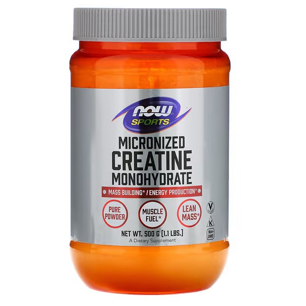 NOWFoodsSportsMicronizedCreatineMonohydrate500g NOW Foods, Sports, Micronized Creatine Monohydrate 500g - Image 1