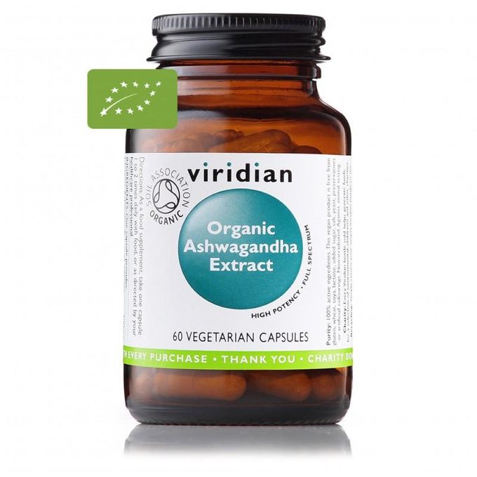 VIRIDIAN Ashwagandha Extract 300mg Organic Vcaps 60's VIRIDIAN Ashwagandha Extract 300mg Organic Vcaps 60's - Image 1