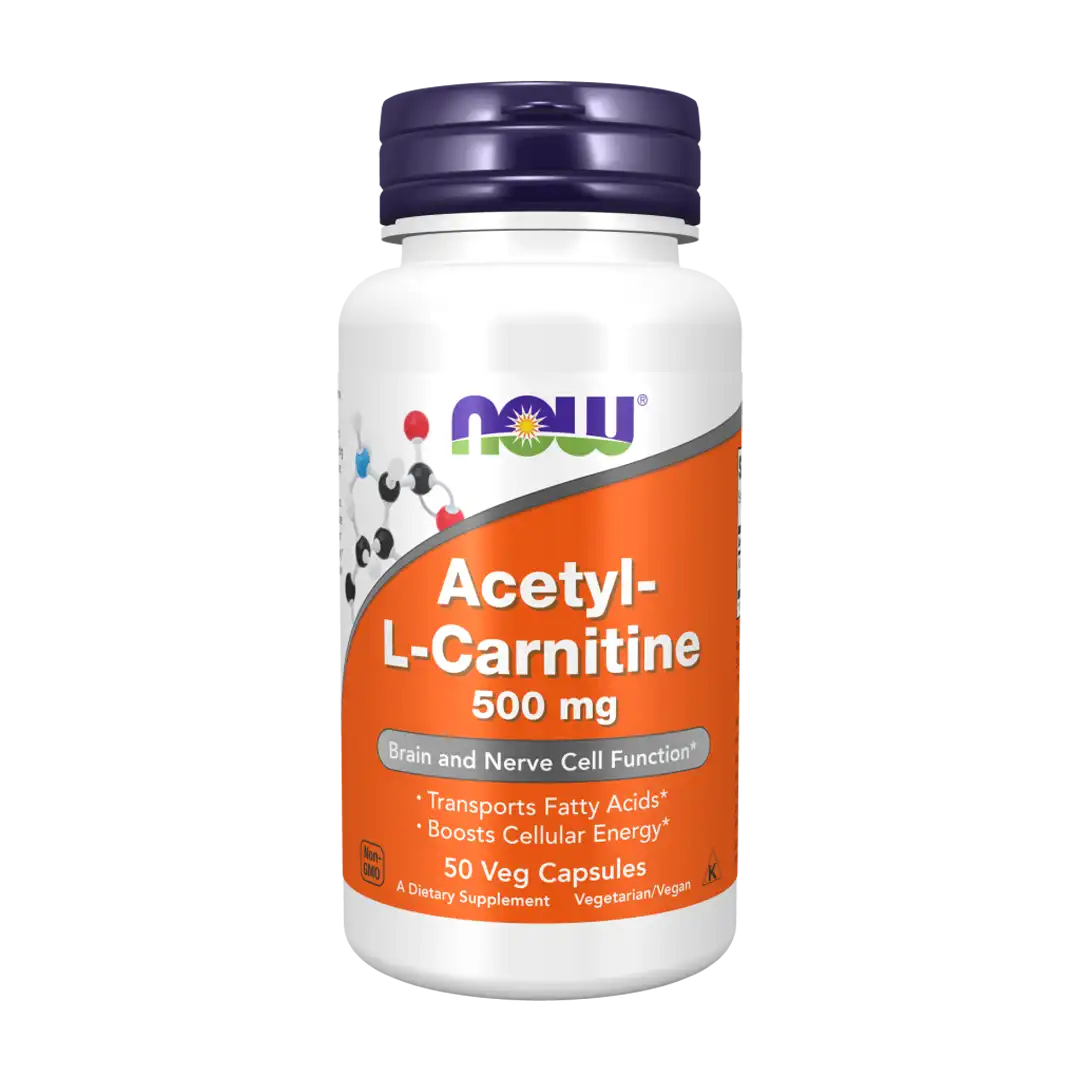 now foods Acetyl L Carnitine 500mg 50's NOW Foods Acetyl L Carnitine 500mg 50's - Image 1
