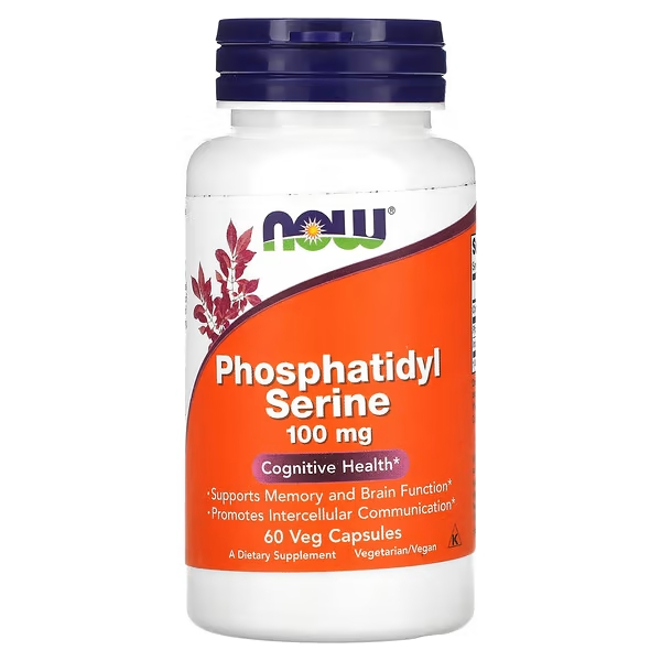 NOW Foods, Phosphatidyl Serine, 100 mg, 60 Veg Capsules NOW Foods, Phosphatidyl Serine, 100 mg, 60 Veg Capsules - Image 1
