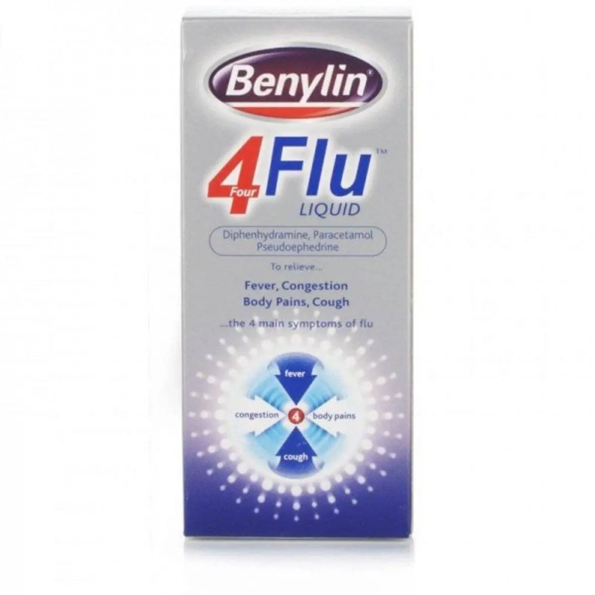 Benylin-4-Flu-Liquid-100ml Benylin 4 Flu Syrup 200ml - Image 1