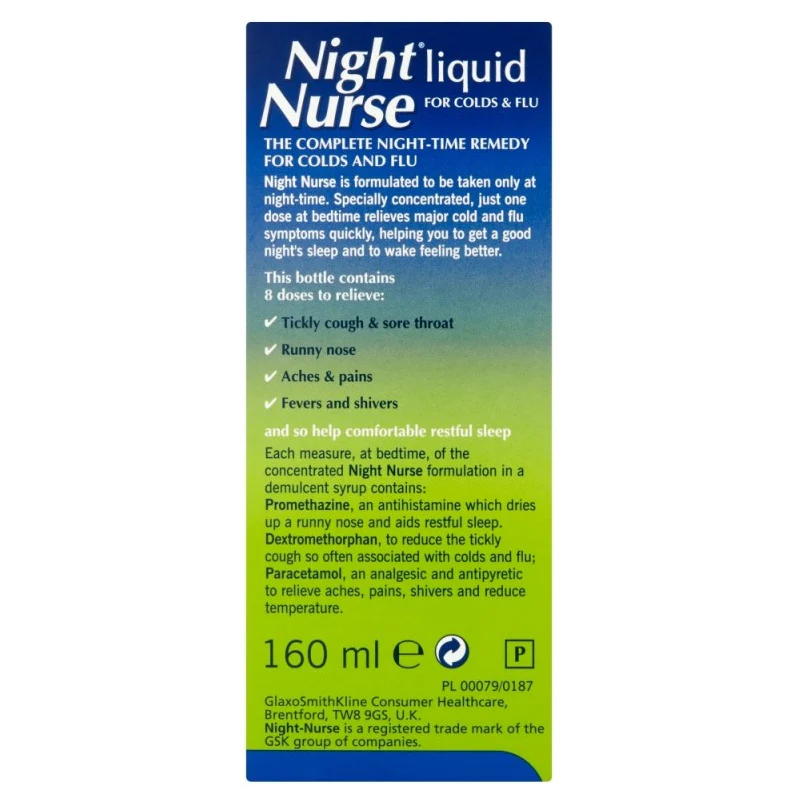Night Nurse Liquid 160ml Night Nurse Liquid 160ml - Image 1