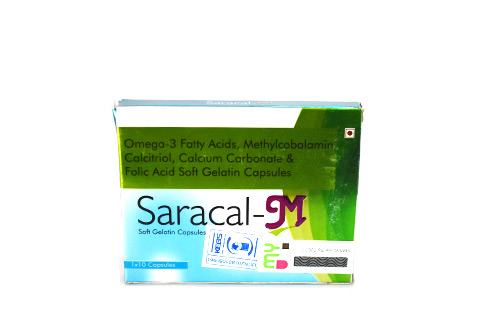 Saracal M capsules Saracal M Soft Gelatin Capsules 10's - Image 1