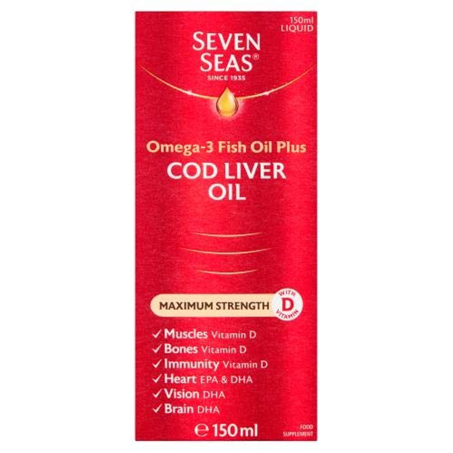Version 1.0.0 Seven Seas Max Strength Cod Liver Oil 150ml - Image 1
