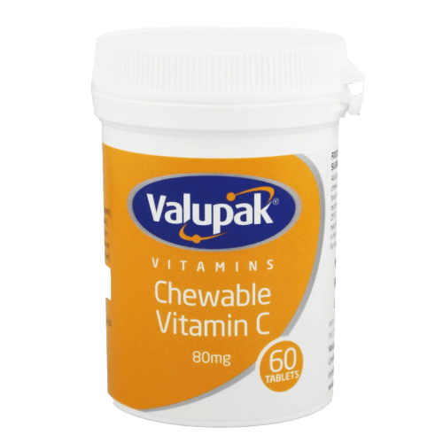 VALUPAK VITAMIN C CHEWABLE 60`S Valupak Chewable Vitamin C 80mg Tablets (60’s) - Image 1
