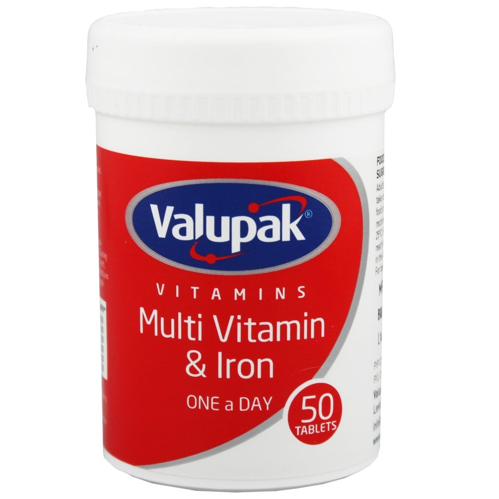 valupak-multi-vitamin-iron-one-a-day-tablets Valupak Multivitamin & Iron Tablets (50’s) - Image 1
