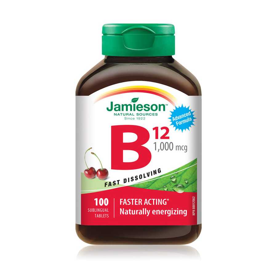 1000186623 Jamieson Vitamin B12 1000 mcg Fast Dissolving Tablets 100's - Image 1