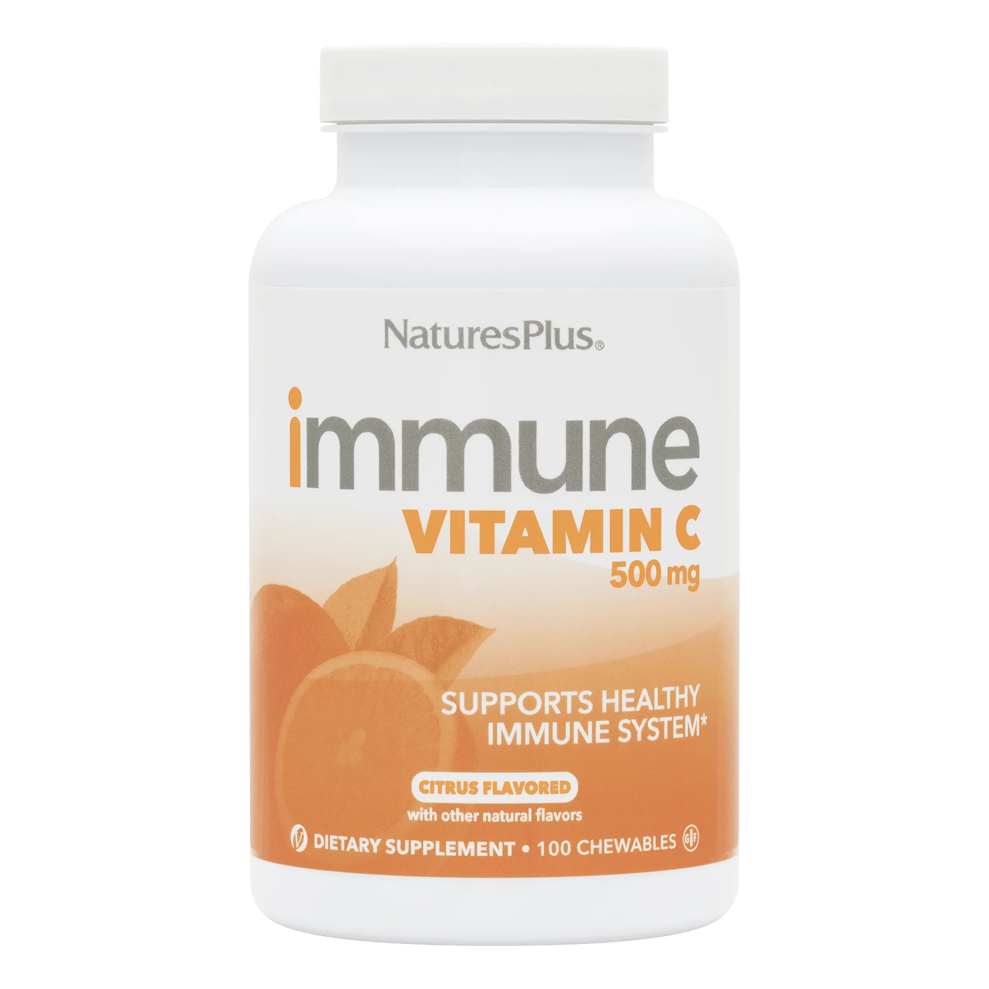 Immune Vitamin C Chewables 2 NaturesPlus Immune Vitamin C Chewables (Citrus, 100 tablets) - Image 1